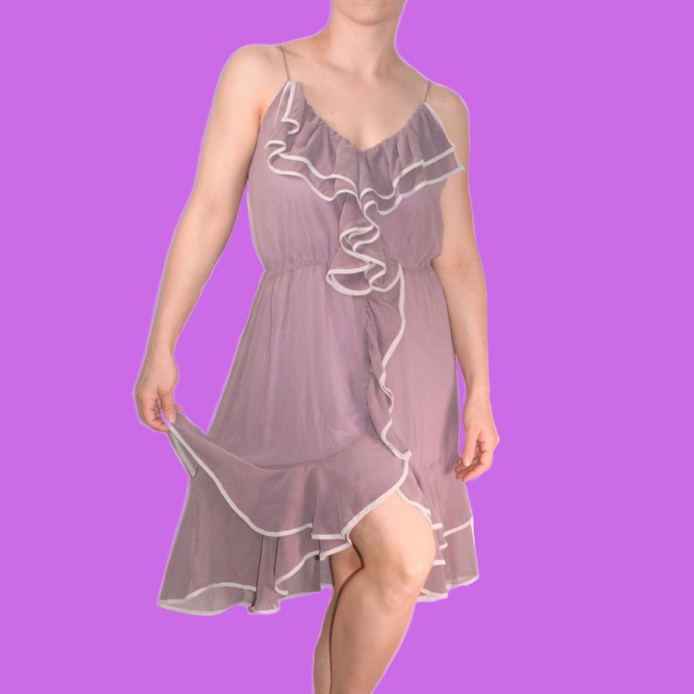 Ya Los Angeles Boho Flowy Lilac Midi Dress